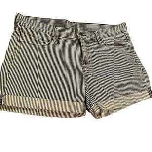 Only Navy Striped Shorts Size 8